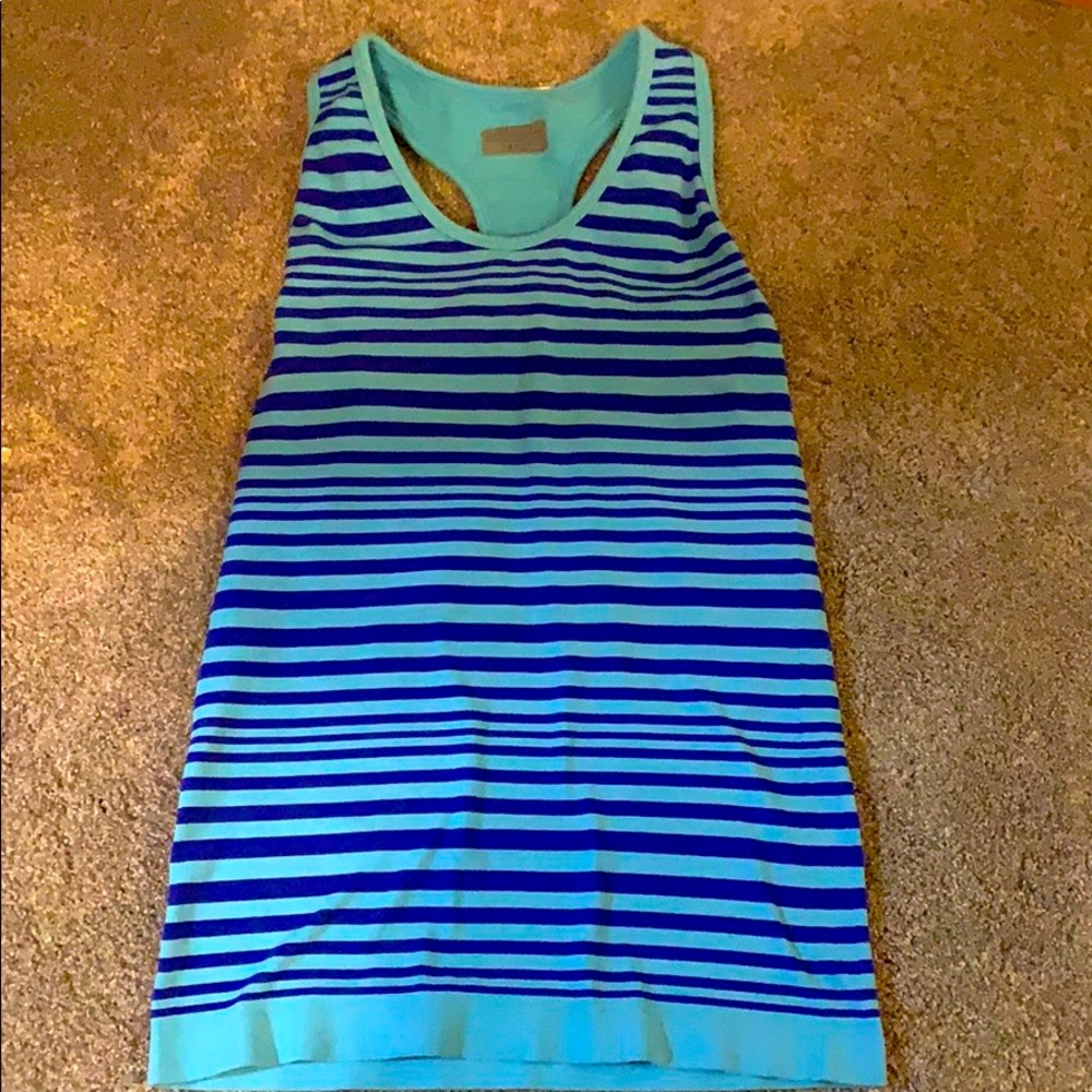 Athleta Spandex Yoga Teal Blue Tank Top Sz S